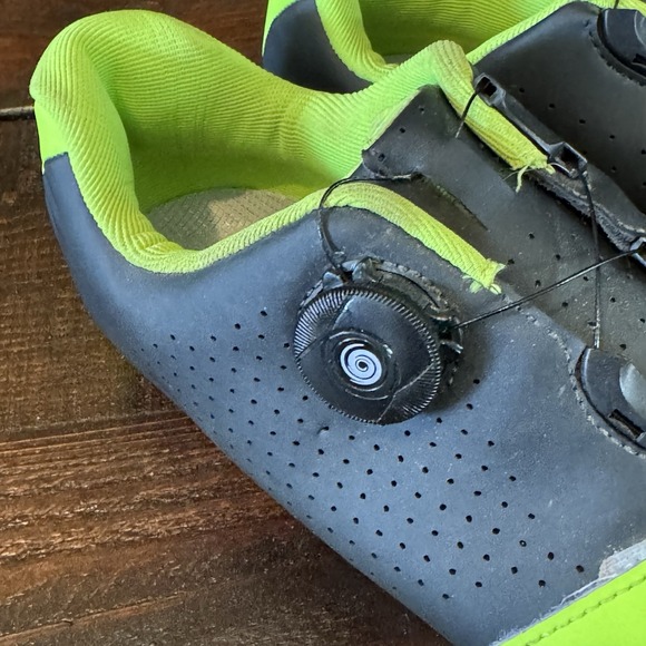 SPEED‎ Microtex Cycling Bike Bicycle Shoes Black Green 3 Bolt Size EU 43 Unisex - Picture 12 of 13